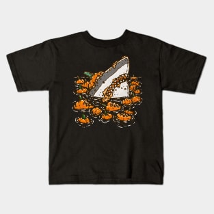 Pumpkin Destruction Shark Kids T-Shirt